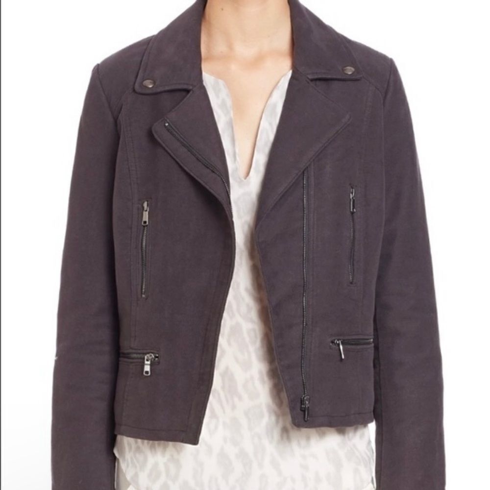 💥Host Pick!💥 Joie Seabrooke Steel Grey Soft Brushed Quilted Moto Jacket